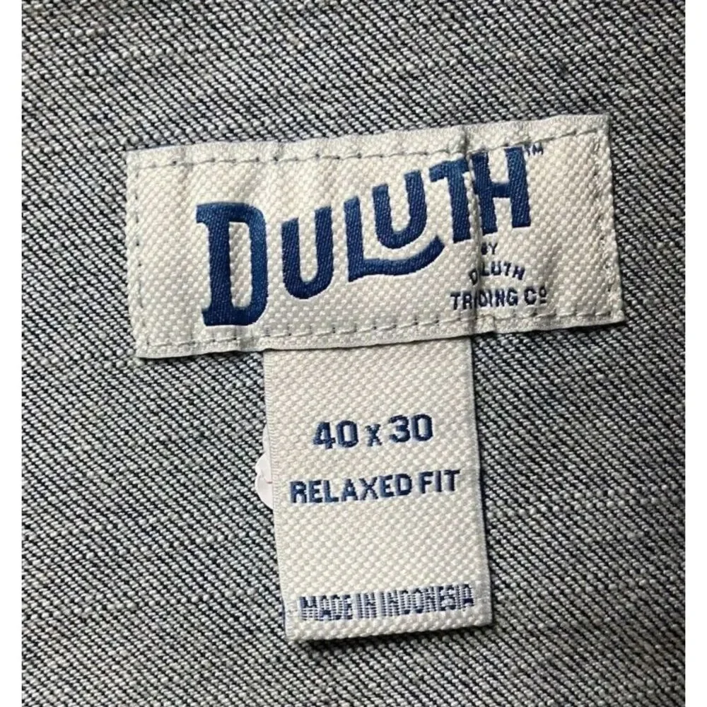 Duluth Trading Jeans Mens 40x30 Blue Flex Ballroom Relaxed Straight Stretch Work